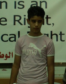 Muhammad Abu Id, 14. Four and a half months in jail for throwing stones on the fence